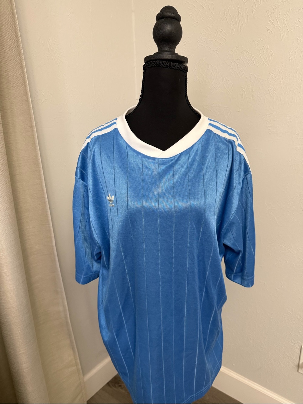 Vintage 80s/90s Adidas Trefoil Shadow Stripe Soccer Jersey - Made in USA